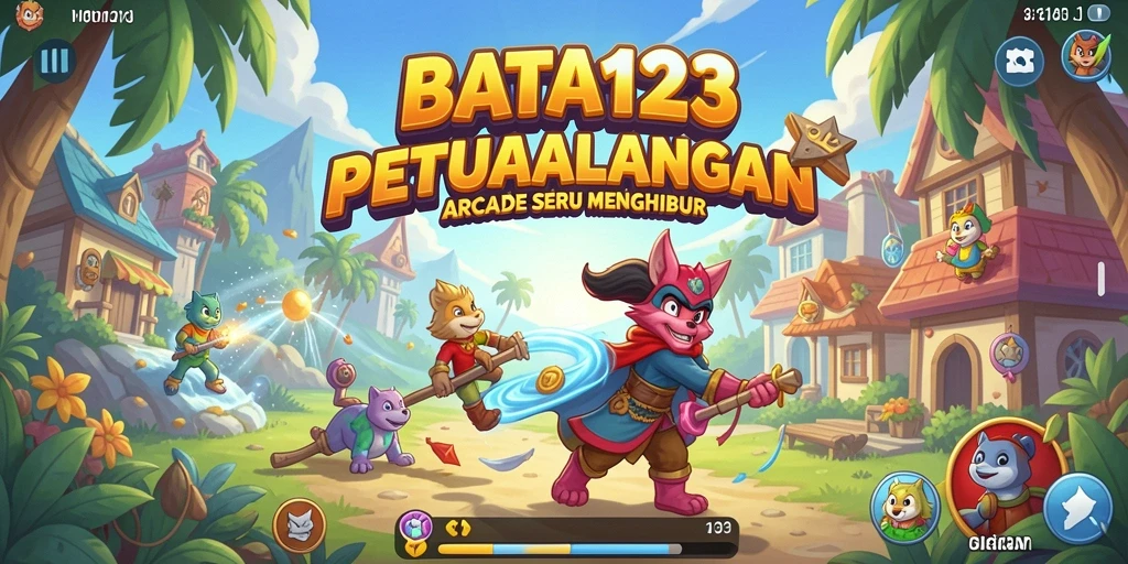 Tangkapan layar BATA123 menampilkan aksi gameplay Arcade yang penuh warna.