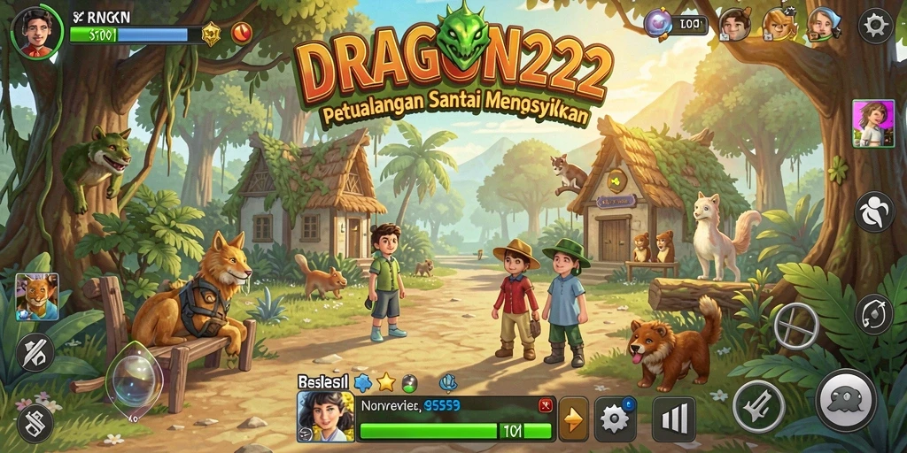 Tampilan gameplay DRAGON222 yang ceria dan interaktif.