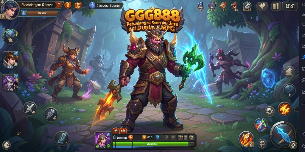 Tampilan mendebarkan dari gameplay GGG888 dalam pertempuran ARPG.