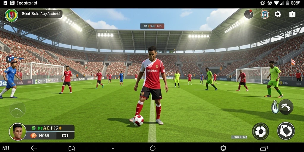 Tampilan gameplay menarik dari N06 dengan aksi sepak bola yang intens.