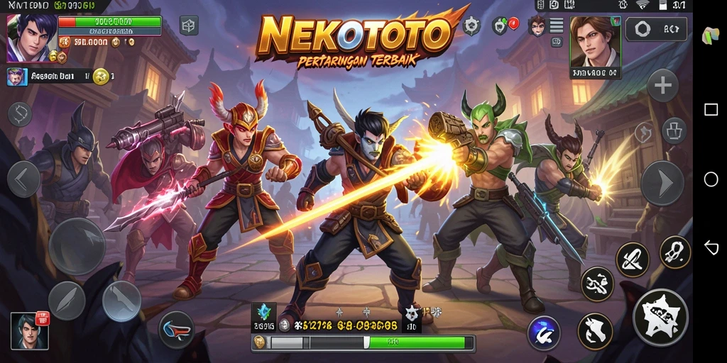 Tampilan menarik dari gameplay NEKOTOTO dalam pertarungan yang mendebarkan.