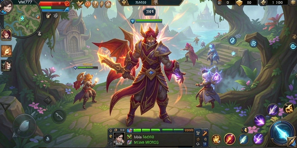 Tampilan gameplay menakjubkan dari petualangan di dunia MMORPG.